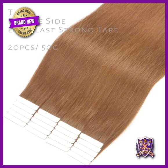 20 Inch Tape In Human Hair Extensions 50g 20pcs Virgin Remy Hair main image 4
